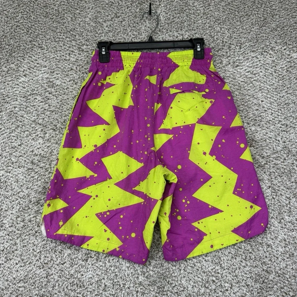Jordan Swim Trunks Mens Small Pink Yellow Volt Swim Shorts CJ4701-623 Mesh Liner